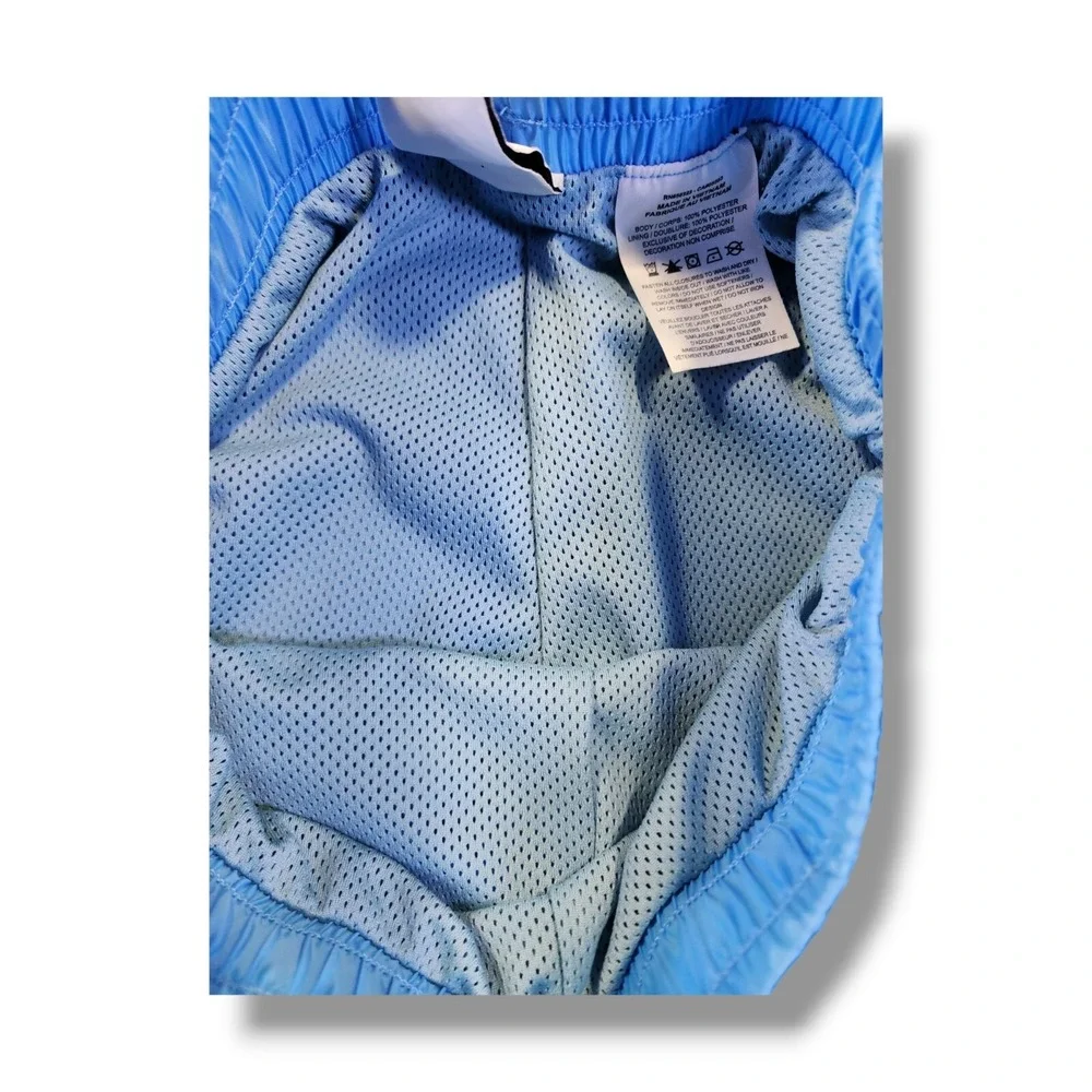 Nike Athletic Sportswear 2 Tone Light Blue Neon Yellow Logo Youth‎ Size L 27-28